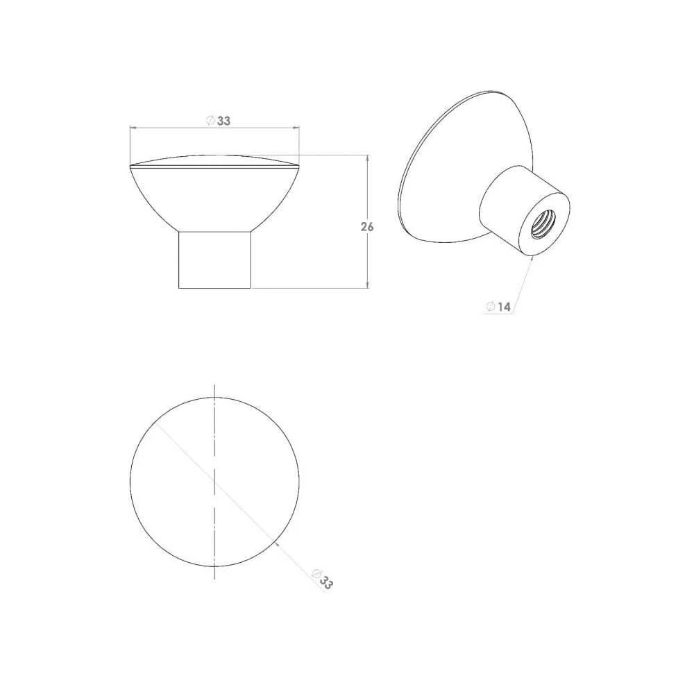 Polished Chrome Cabinet Knob – M4TEC Durness C9 - Image 4