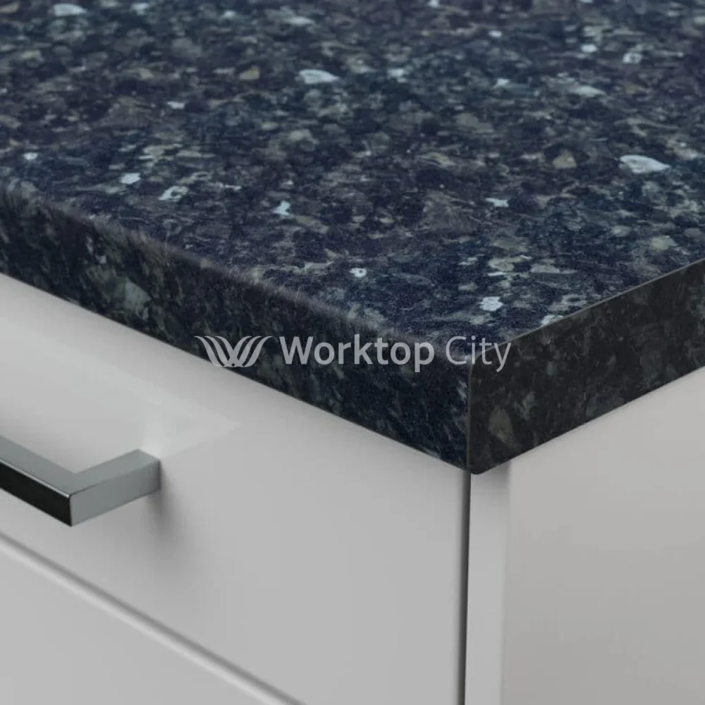 Senses Laminate Kitchen Worktops Black Granite Round (Postformed) Edge Dogal Matt Finish