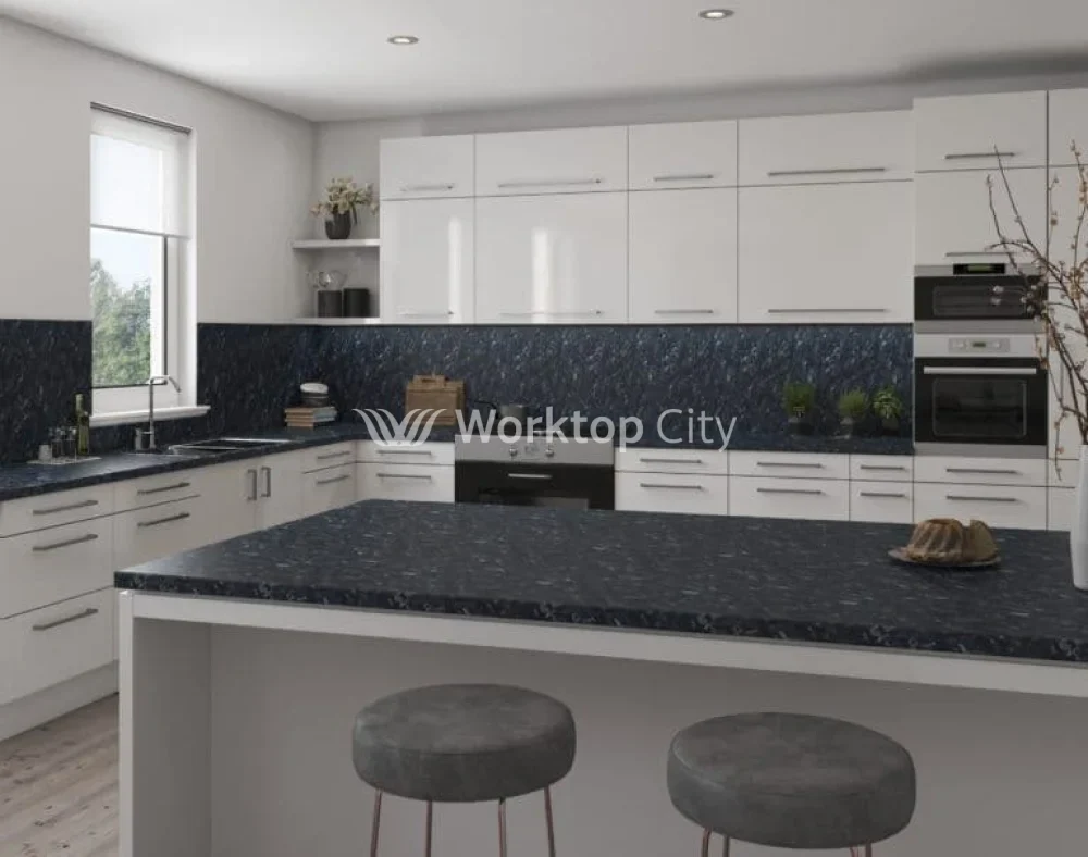 Senses Laminate Kitchen Worktops Black Granite Round (Postformed) Edge Dogal Matt Finish - Image 3
