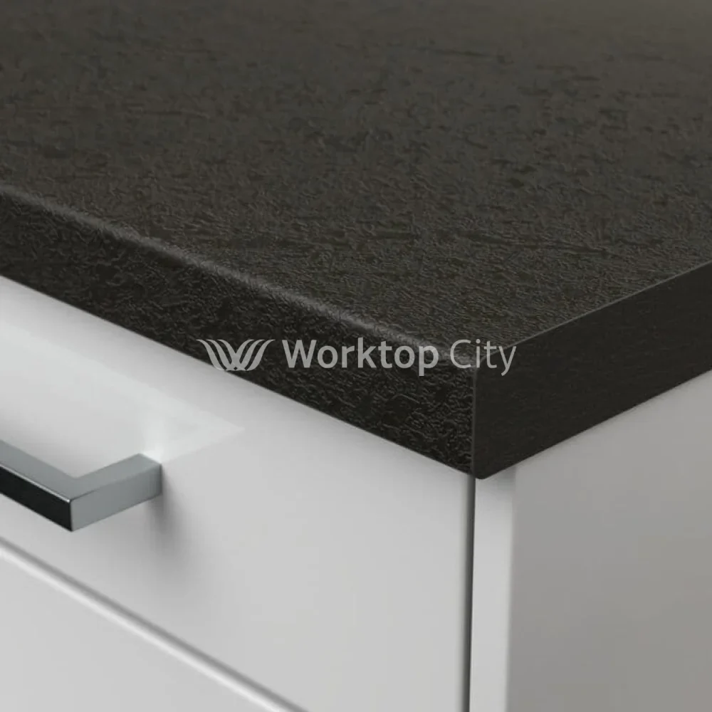 Senses Laminate Kitchen Worktops Black Rock Round (Postformed) Edge Rock Matt Finish