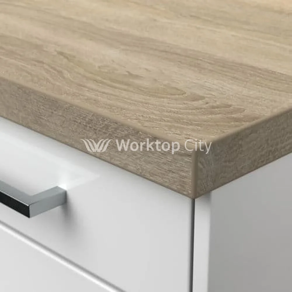 Senses Laminate Kitchen Worktops Delamere Light Oak Square Edge Natural Matt Finish