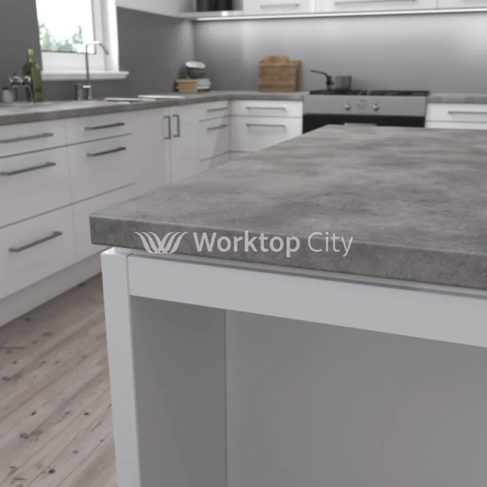 Senses Laminate Kitchen Worktops Industrial Concrete Round (Postformed) Edge Urban Matt Finish - Image 2