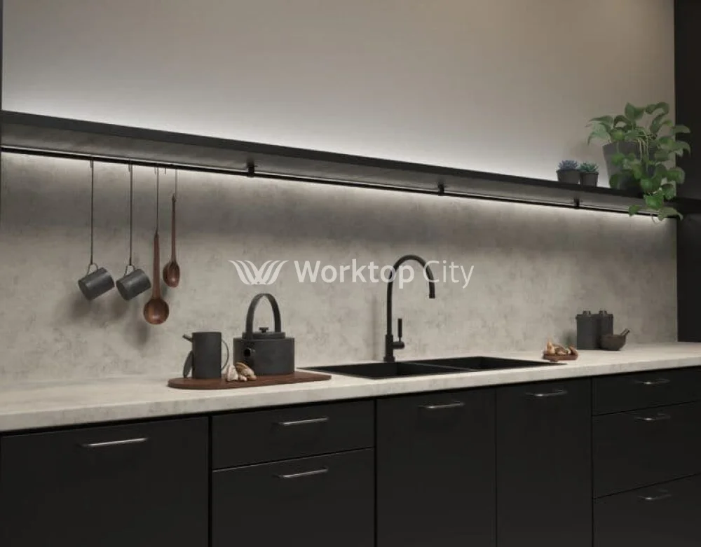 Senses Laminate Kitchen Worktops Misty Sky Round (Postformed) Edge Matte Finish - Image 2