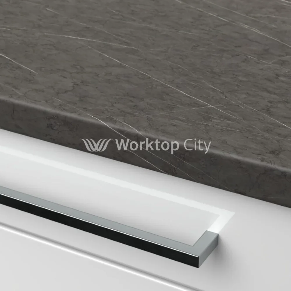 Senses Laminate Kitchen Worktops Pietra Grey Marble Round (Postformed) Edge Matte Finish - Image 3