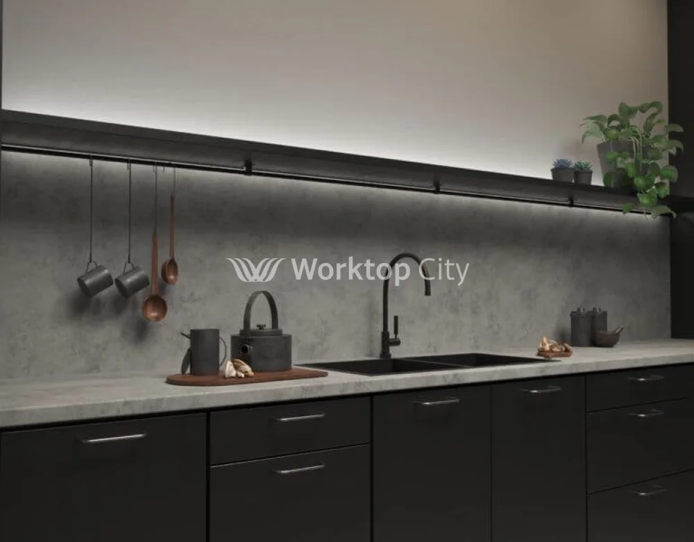 Senses Laminate Kitchen Worktops Stormy Sky Round (Postformed) Edge Matte Finish - Image 2