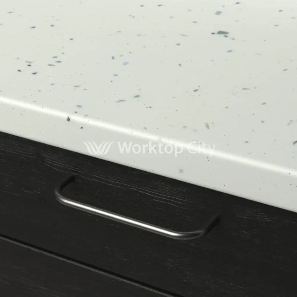 Senses Laminate Kitchen Worktops White Fleck Round (Postformed) Edge Matte Finish - Image 3