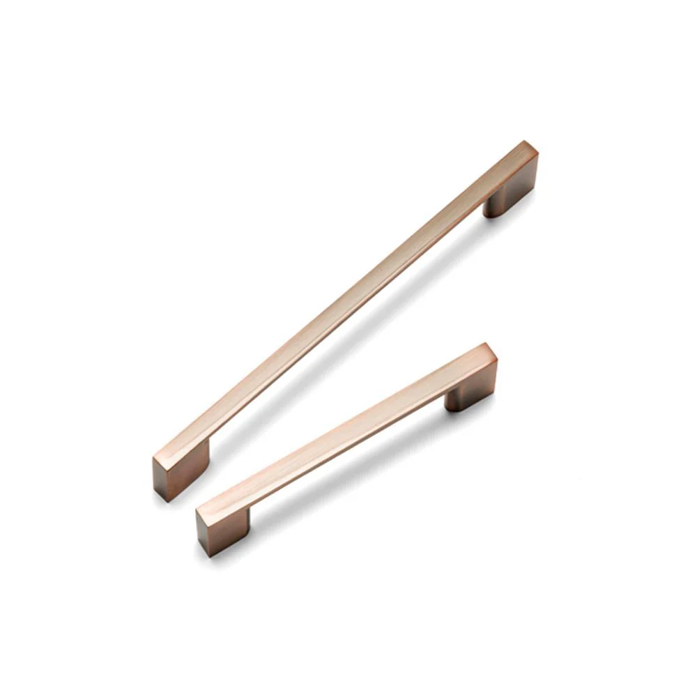 SLIM SQUARE D Handle Kitchen/Bedroom Door Handle Antique Copper - Image 2