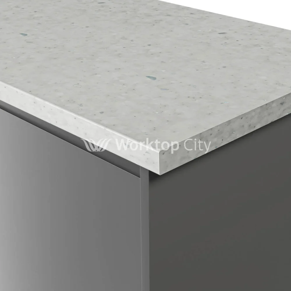 Spectra Andromeda Cloud Postformed Laminate Kitchen Worktops - Quartz Finish