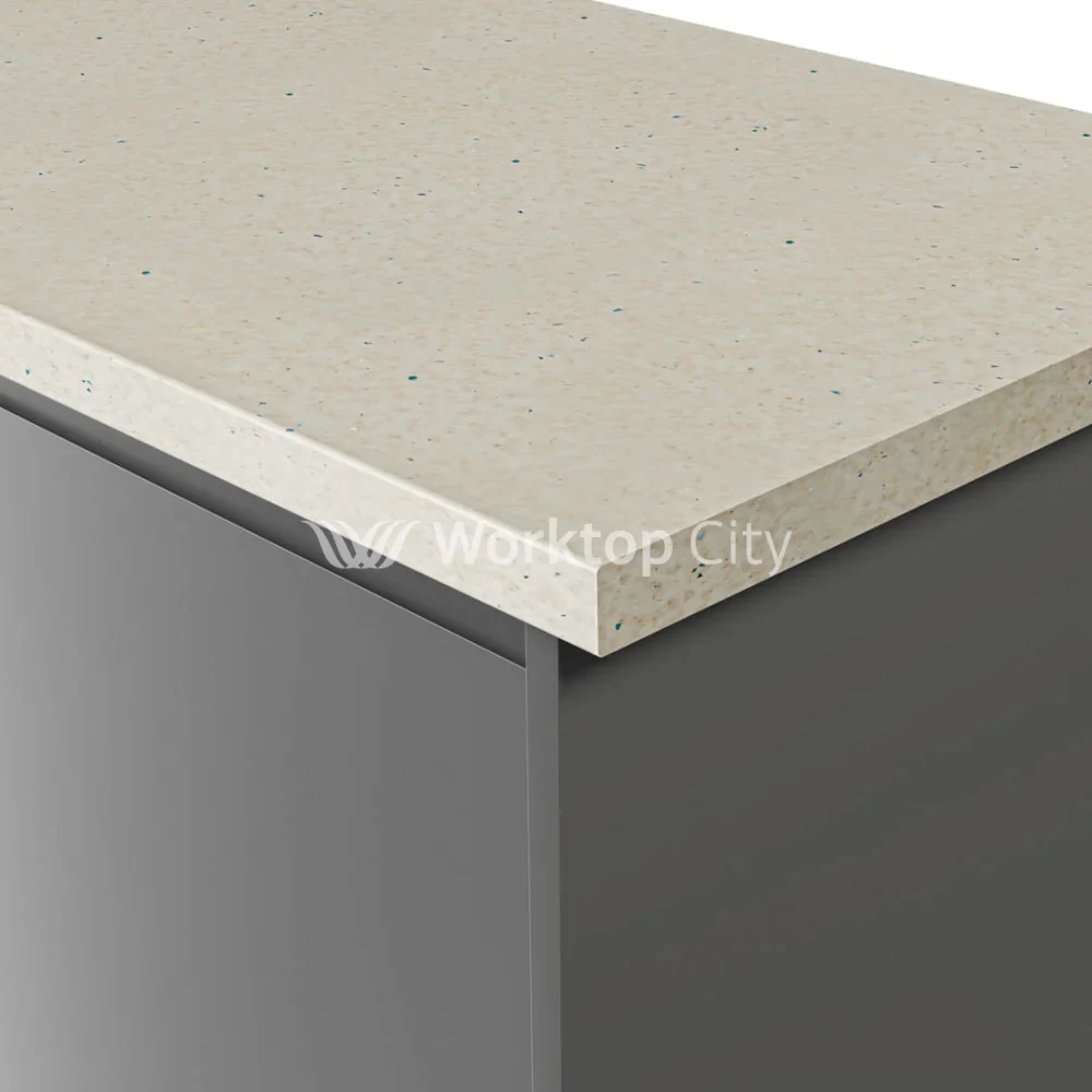 Spectra Andromeda Cream Postformed Laminate Kitchen Worktops - Quartz Finish