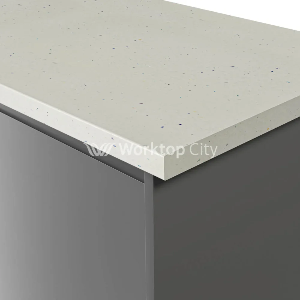 Spectra Andromeda Ice Postformed Laminate Kitchen Worktops - Quartz Finish