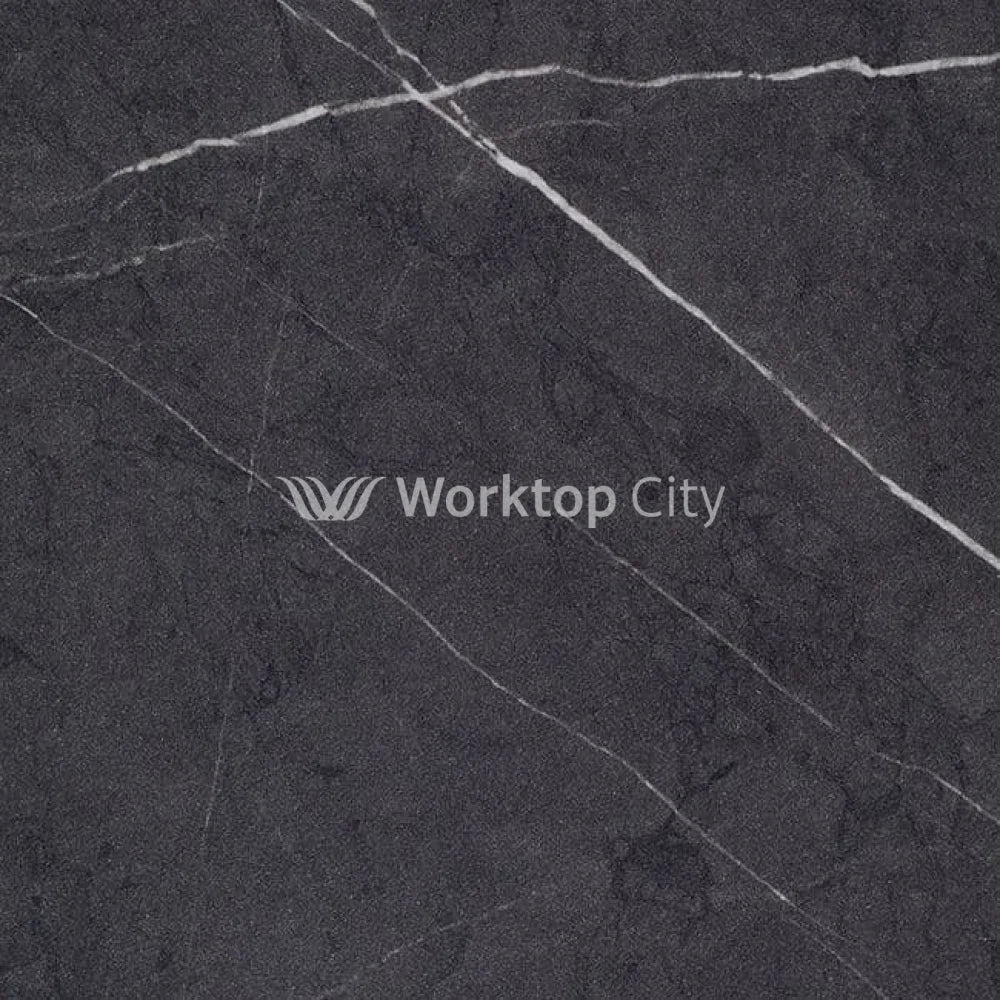 Spectra Black Lightning Marble Postformed Laminate Kitchen Worktops - Matt Finish - Image 2