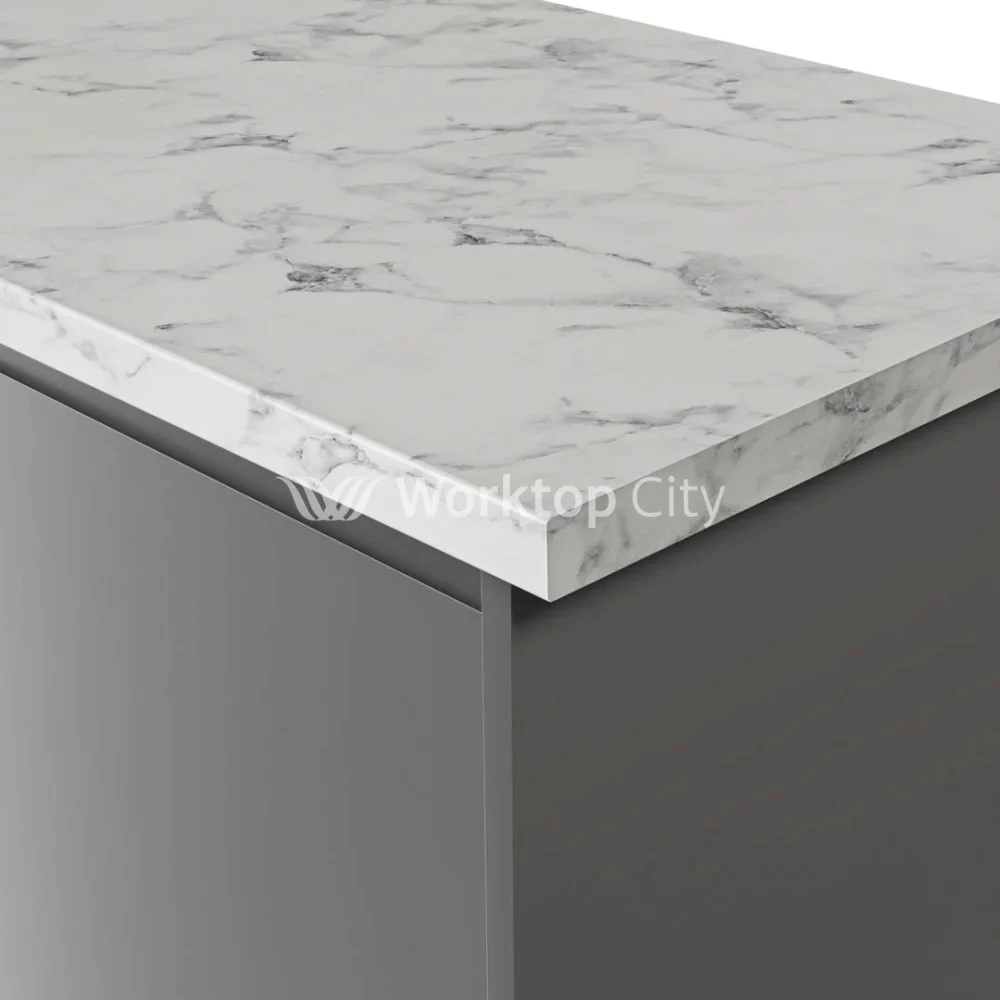 Spectra Carrera Marble Postformed Laminate Kitchen Worktops - Matt Finish