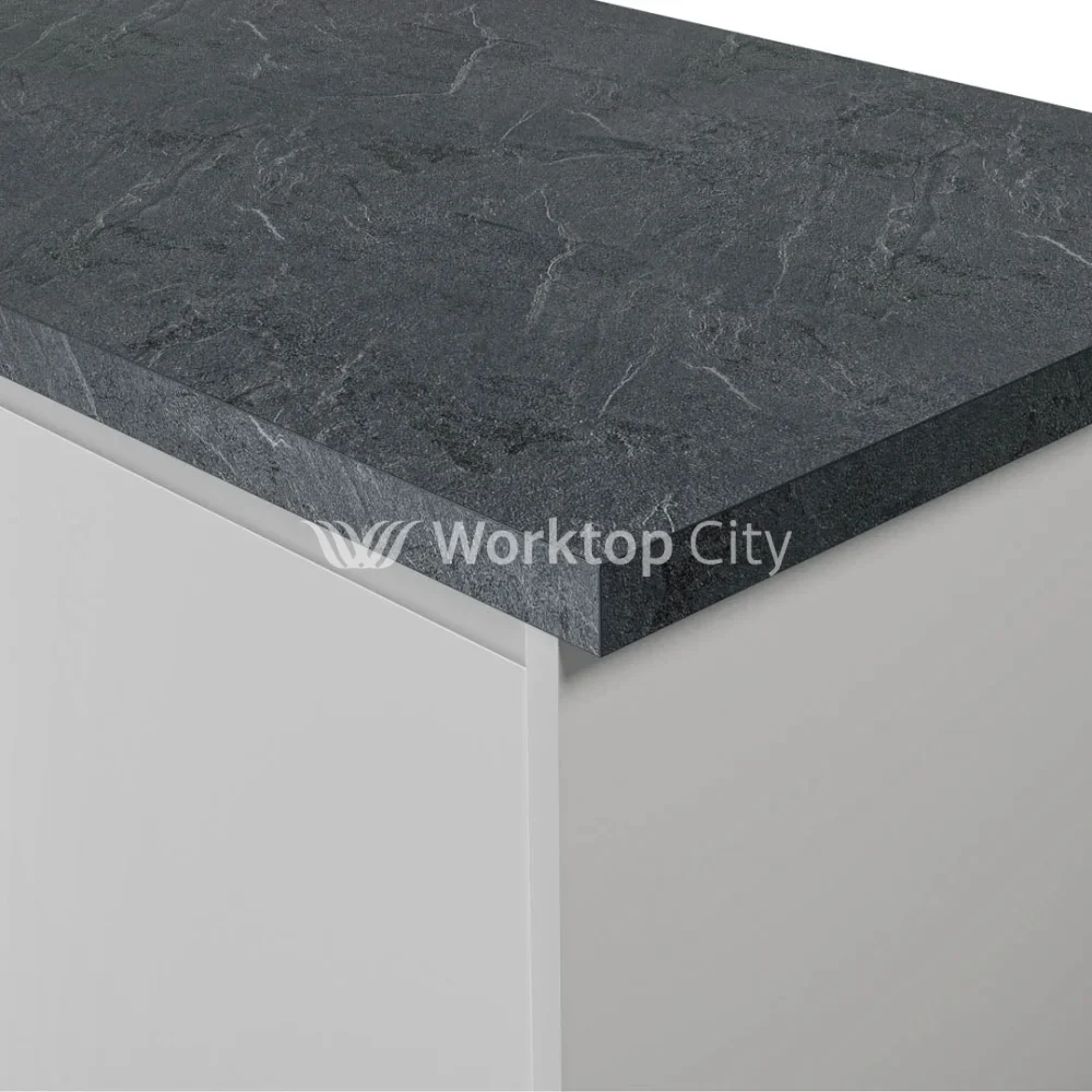 Spectra Natural Slate Square Edged Laminate Kitchen Worktops  - Sync Texture