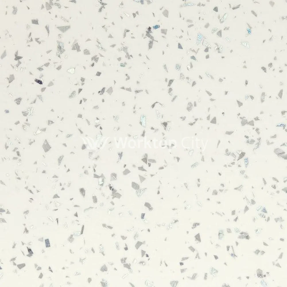 Spectra Snow Spark Postformed Laminate Kitchen Worktops - Quartz Finish - Image 2