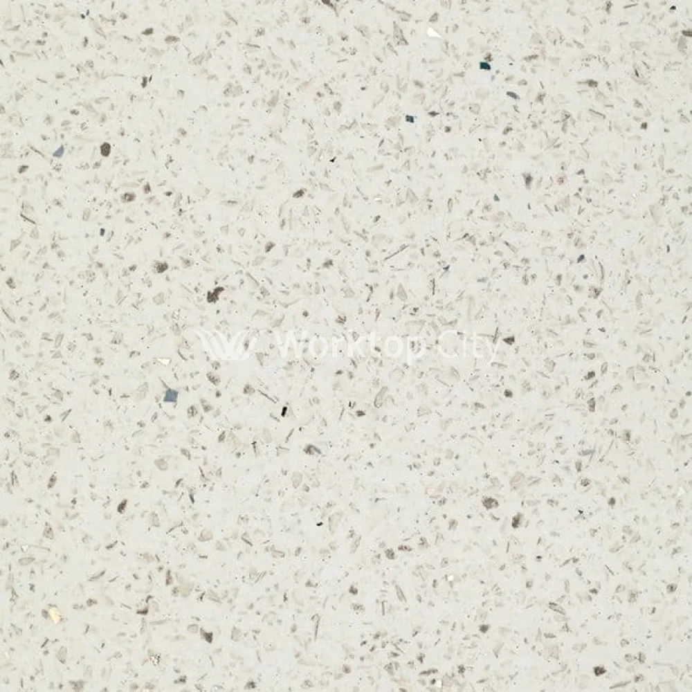 Spectra White Terrazzo Square Edged Laminate Kitchen Worktops - Quartz Finish - Square Edge - Image 3
