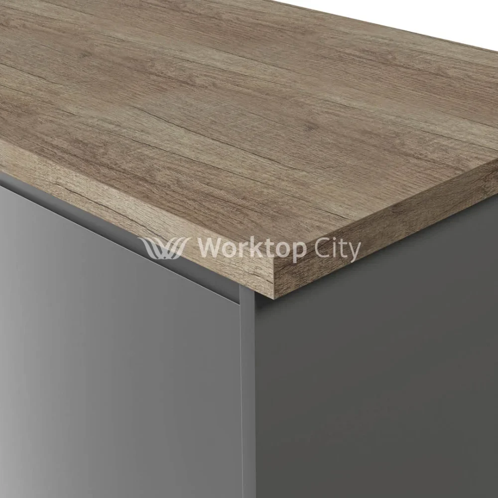 Spectra Wild Rustic Oak Square Edged Laminate Kitchen Worktops - Wood Texture