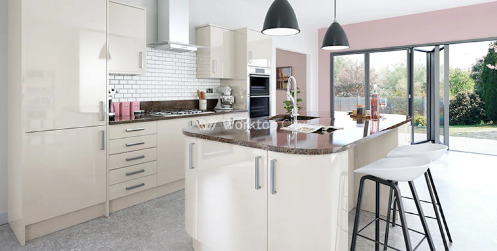 Vogue Slab Cashmere Gloss- Replacement Kitchen Doors SAMPLE PRODUCTS - Image 2