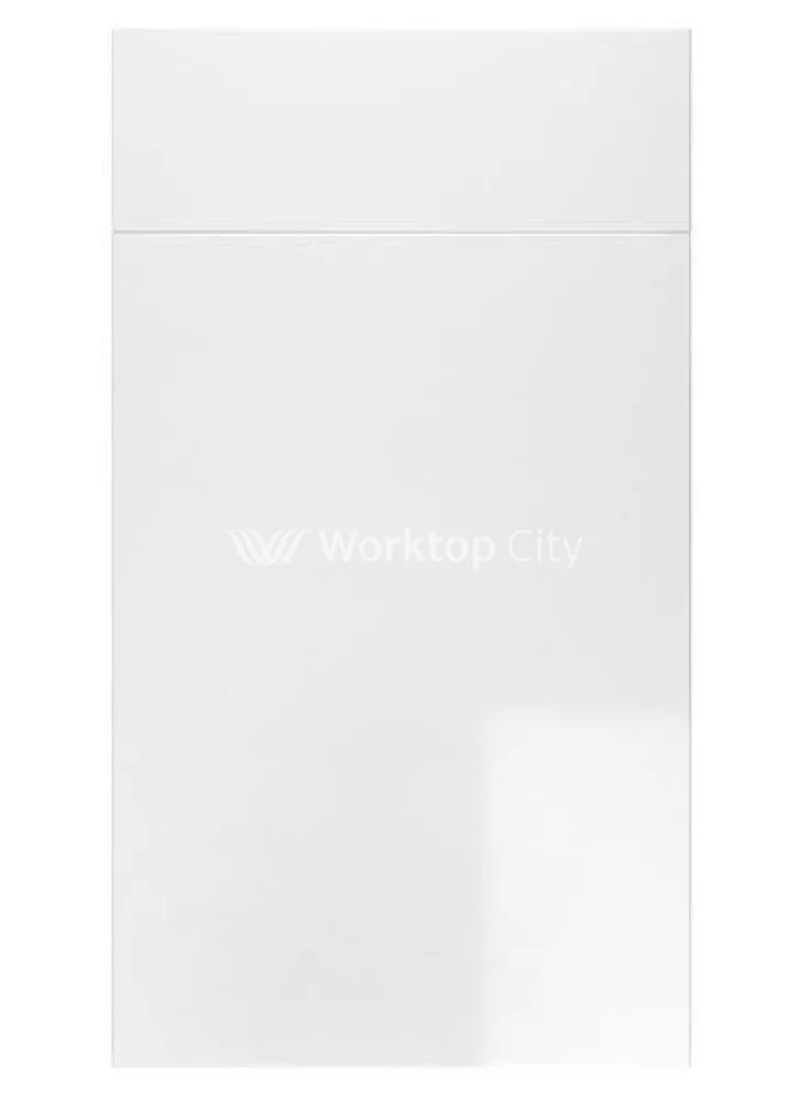 Vogue Slab White Gloss- Replacement Kitchen Doors (1245mm High) - Image 3