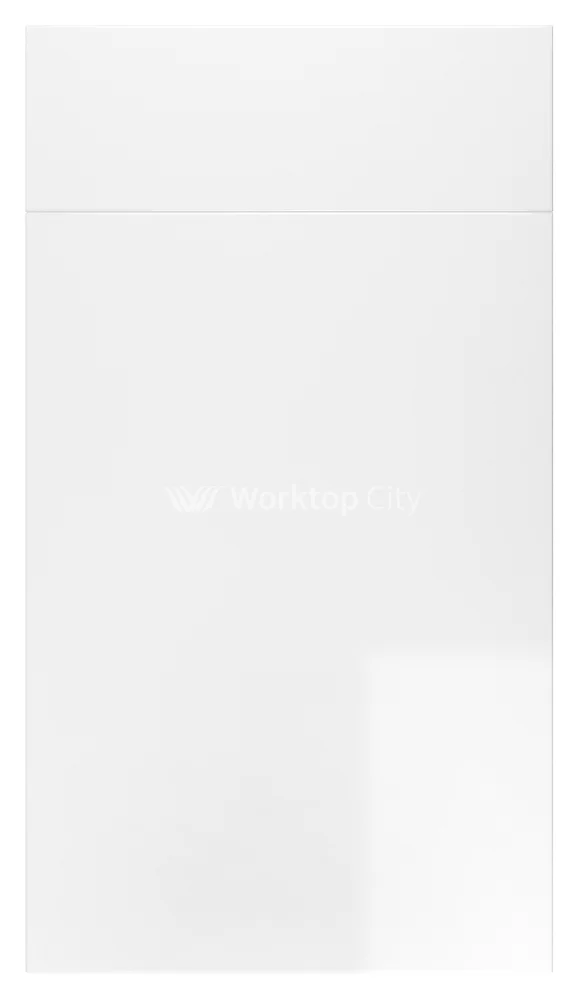 Vogue Slab White Gloss- Replacement Kitchen Doors SAMPLE PRODUCTS - Image 3