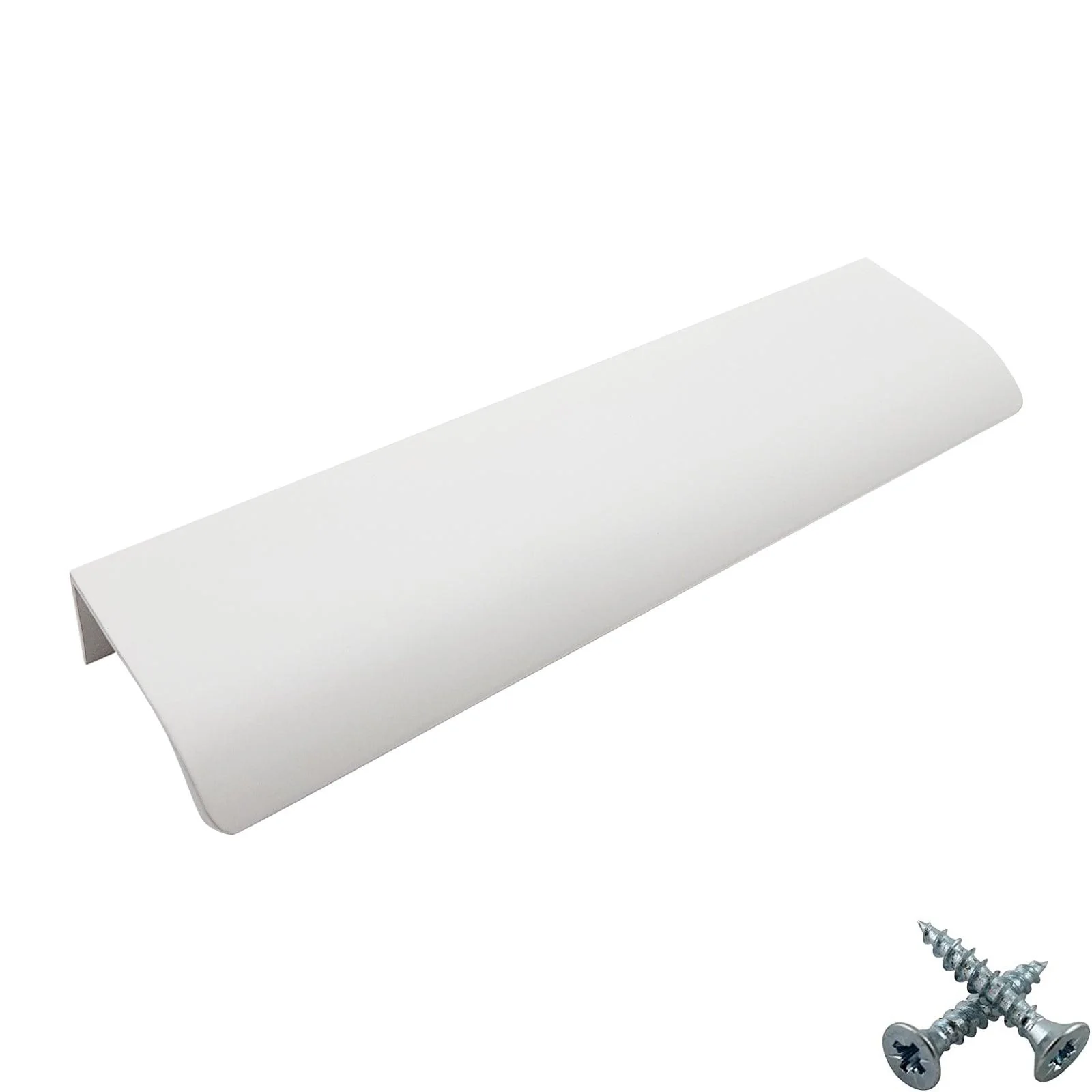 White Aluminium Cabinet Handle – Modern Cupboard, Drawer & Door Pull (Pack of 10)