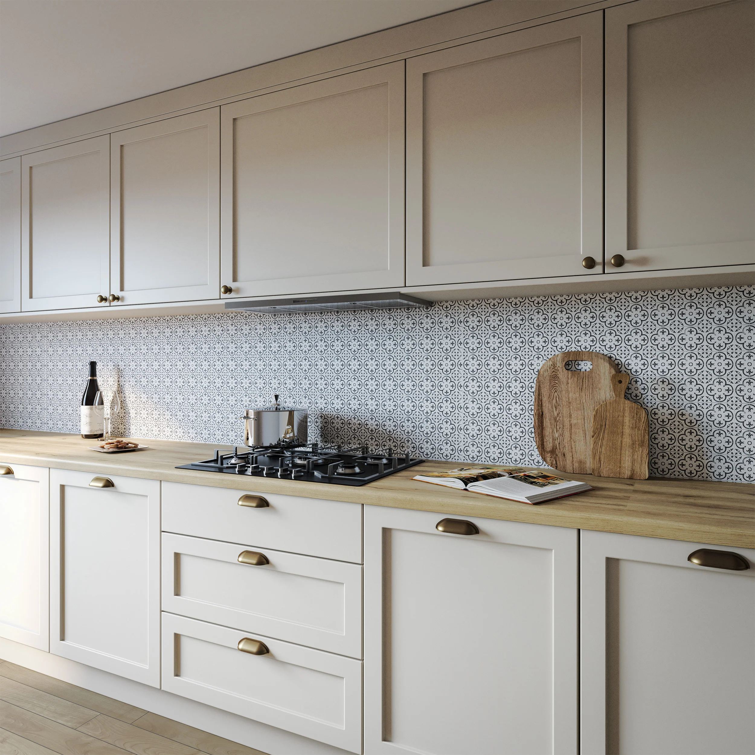 Wilsonart Alloy Florence Tile Aluminium Feature Kitchen Splashback - Image 3