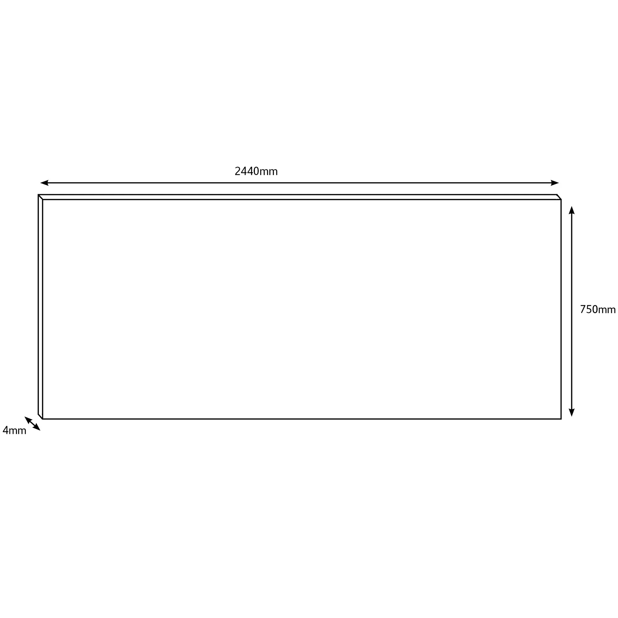 Wilsonart Alloy Glacier White/ Neptune Blue (Double Sided) Aluminium Feature Kitchen Splashback - Image 4