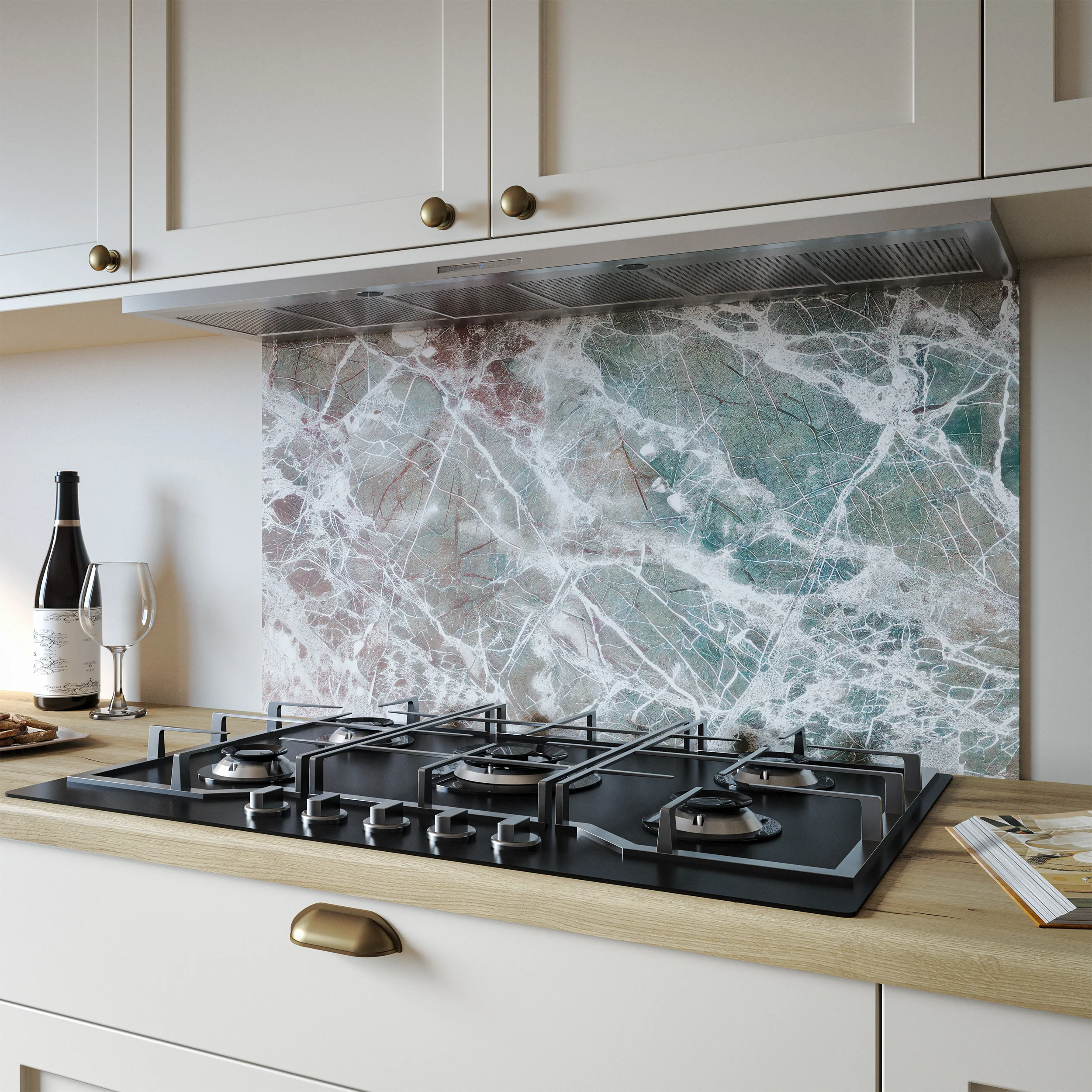 Wilsonart Alloy Rainforest Marble Aluminium Feature Kitchen Splashback - Image 2