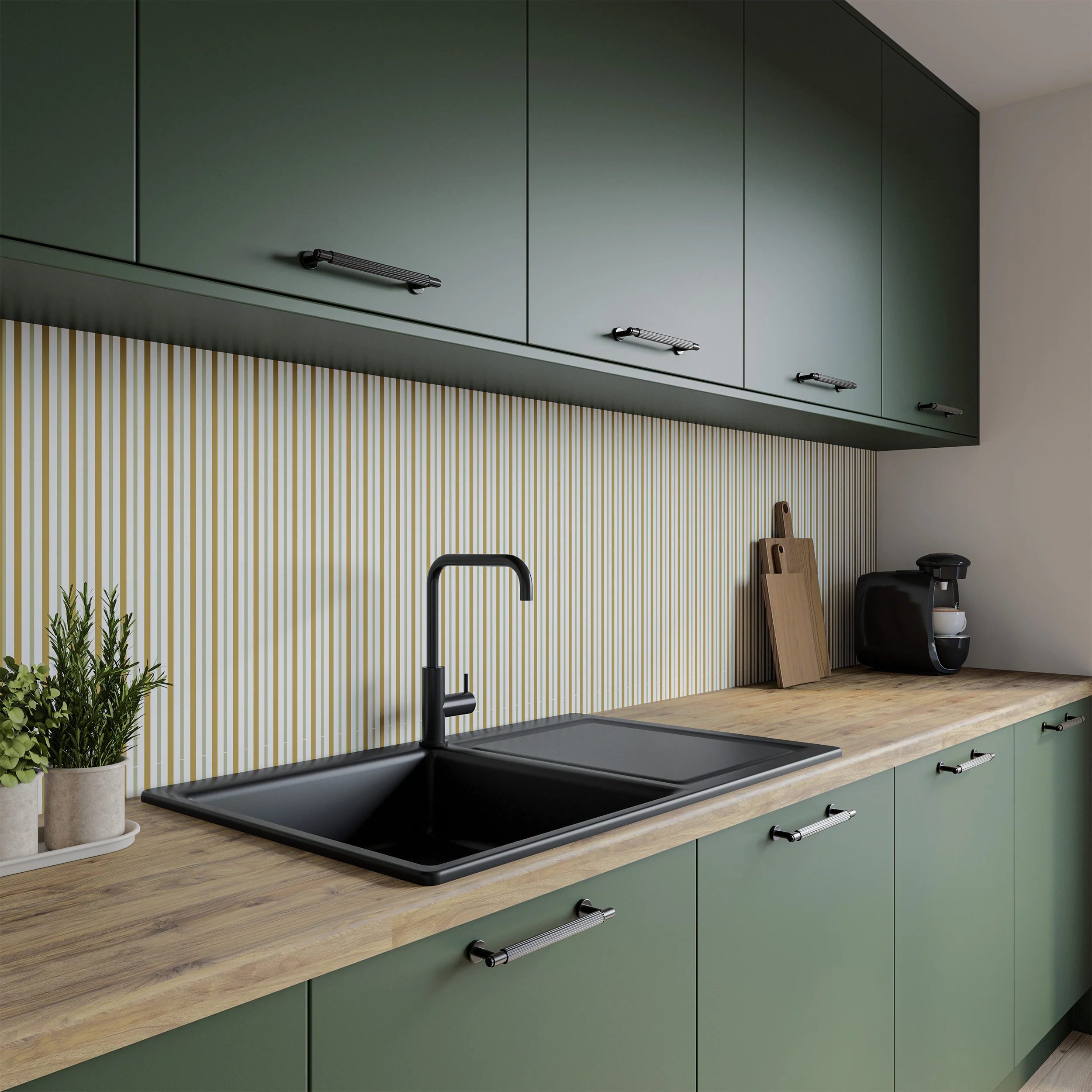 Wilsonart Alloy Sand Rhythm Aluminium Feature Kitchen Splashback - Image 2
