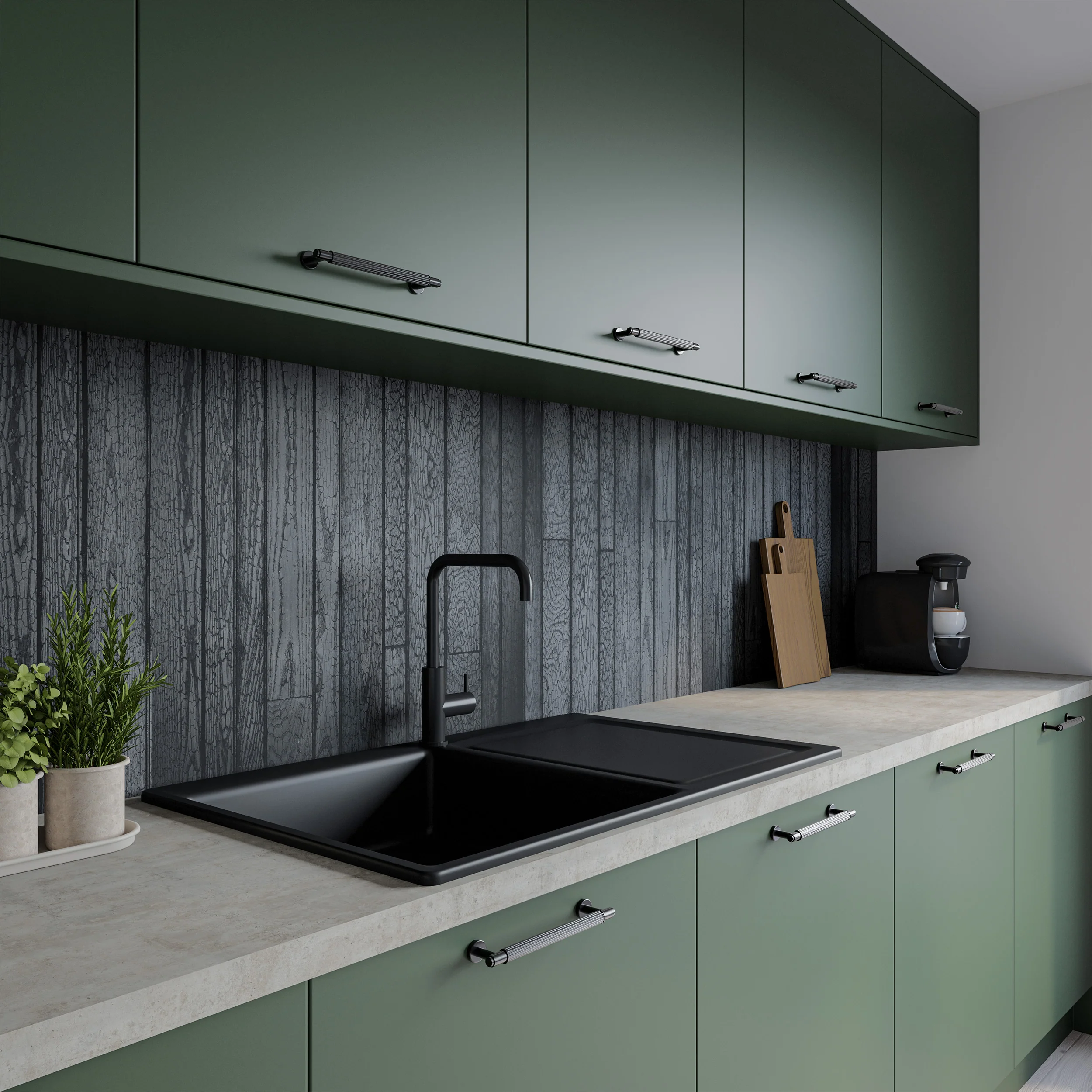 Wilsonart Alloy Shou Sugi Ban Aluminium Feature Kitchen Splashback - Image 2