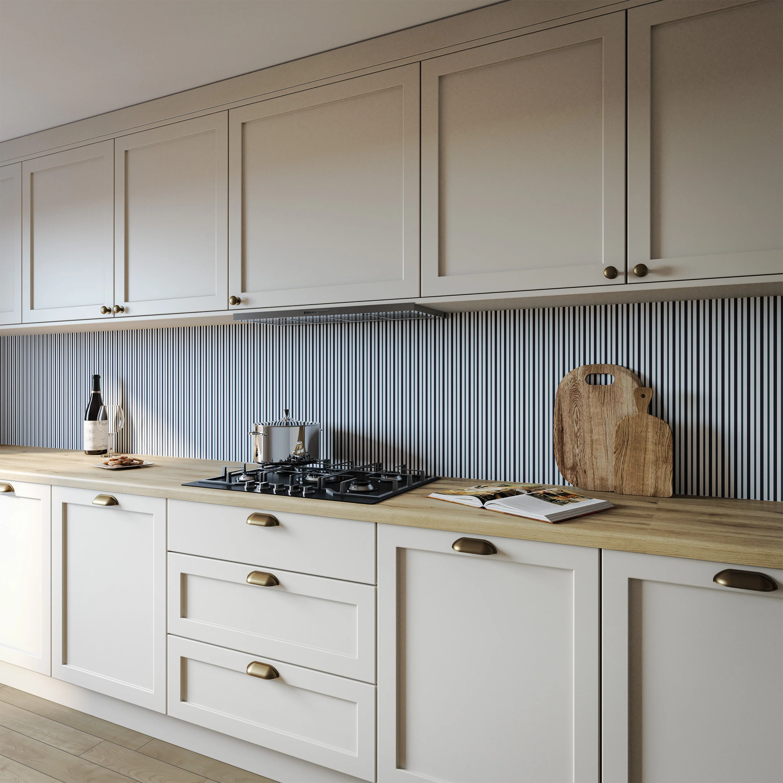 Wilsonart Alloy Slate Rhythm Aluminium Feature Kitchen Splashback - Image 2