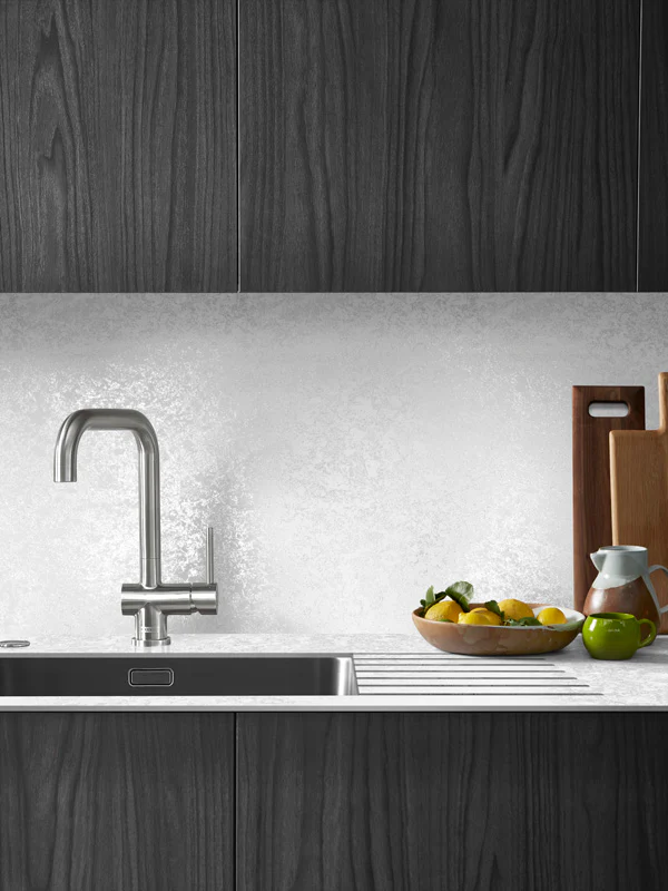 Wilsonart Zenith Blanc Crystal Compact Laminate Kitchen Worktops (Grey Core) - Image 3