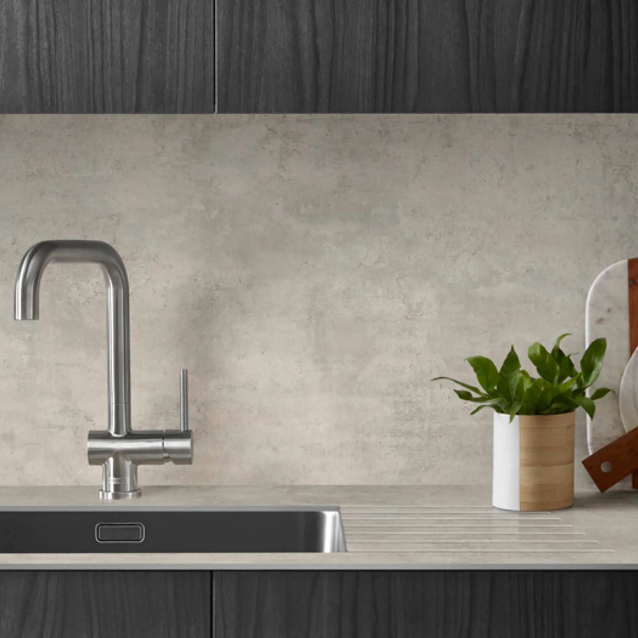 Wilsonart Zenith Cloudy Cement Compact Laminate Kitchen Worktops (Grey Core) - Image 7