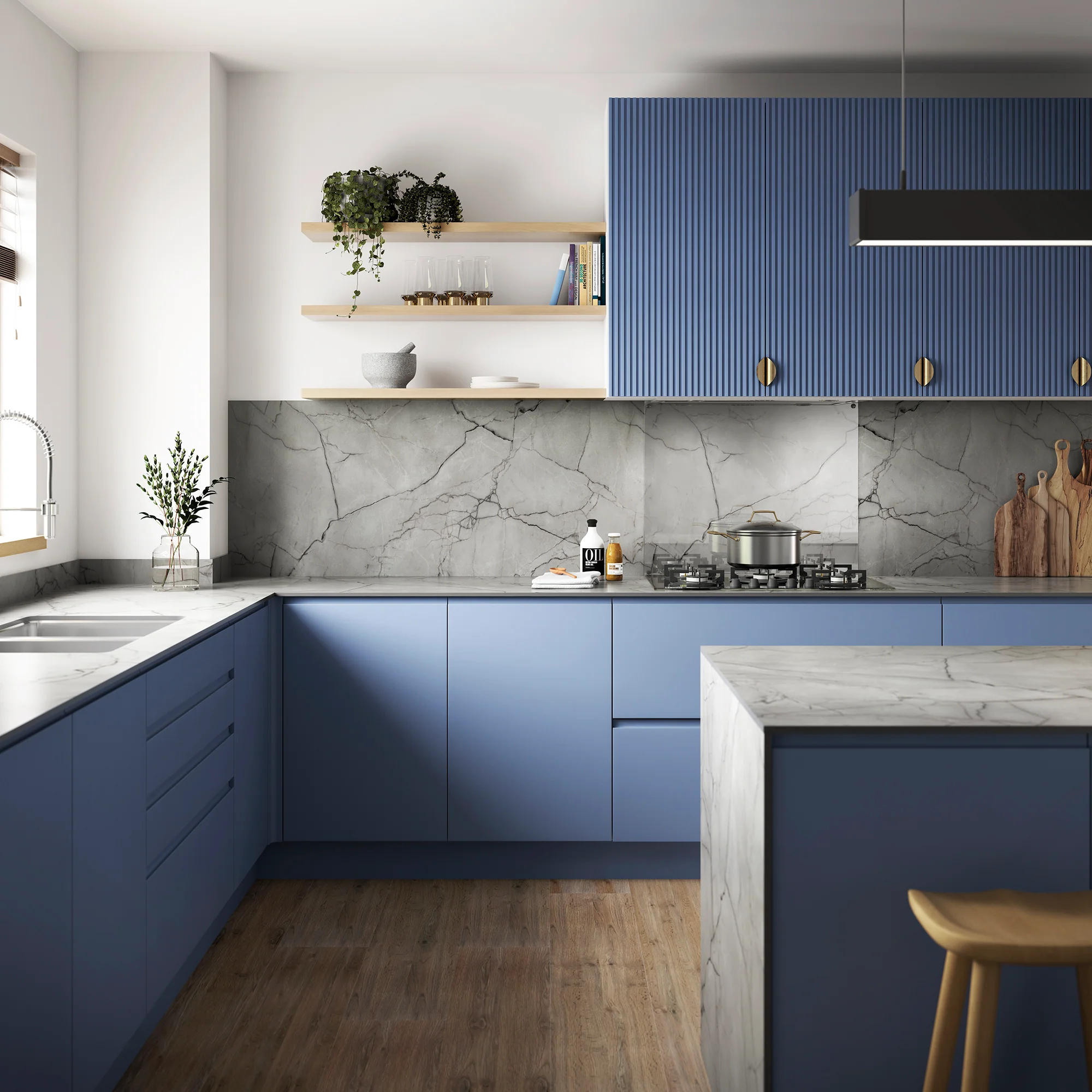 Wilsonart Zenith Marmo Grigio Compact Laminate Kitchen Worktops (Grey Core) - Image 6