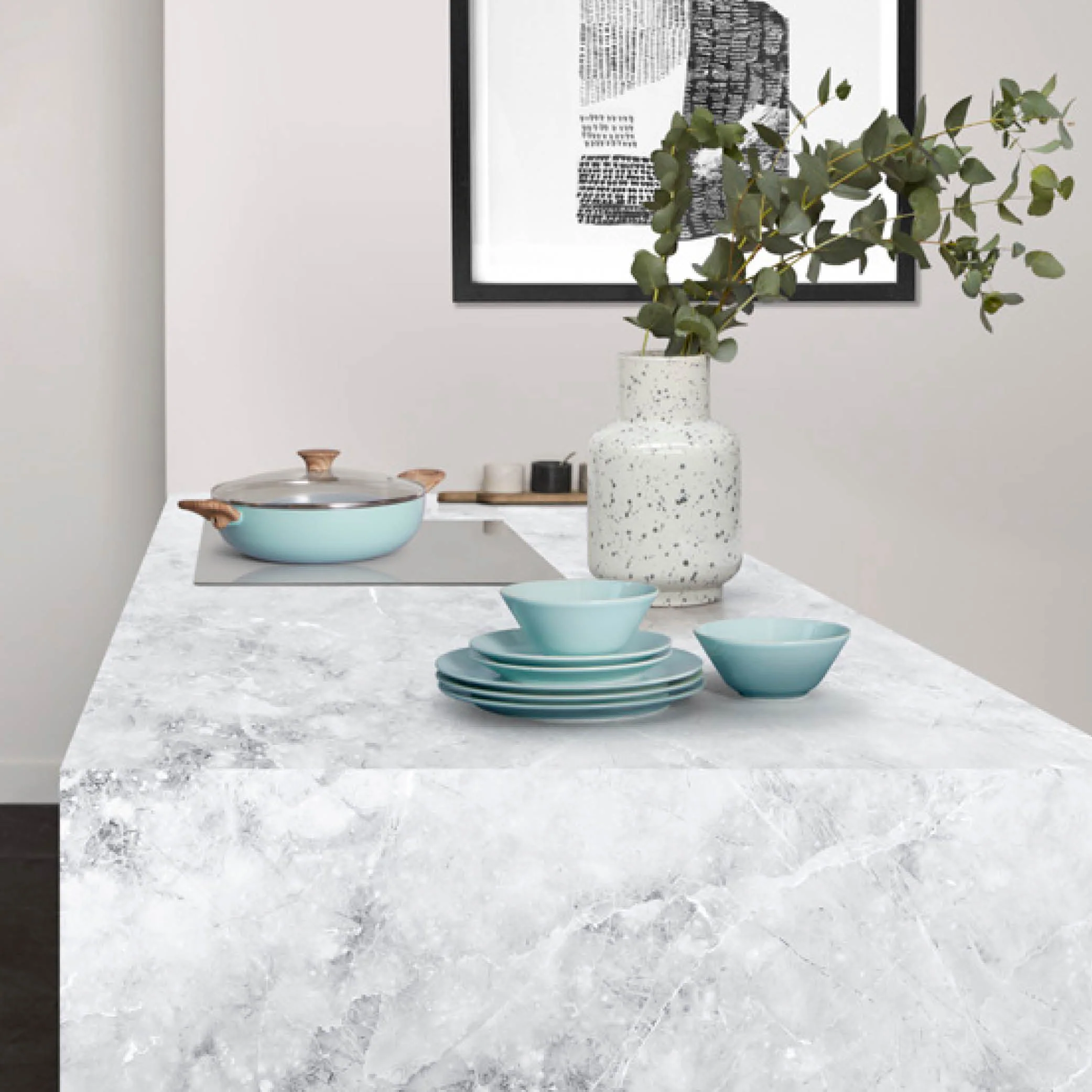 Wilsonart Zenith Marmo Treviso Compact Laminate Kitchen Worktops (Grey Core) - Image 6