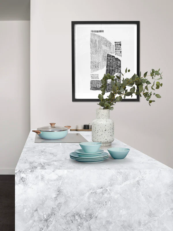 Wilsonart Zenith Marmo Treviso Compact Laminate Kitchen Worktops (Grey Core) - Image 7